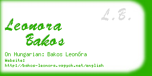 leonora bakos business card
